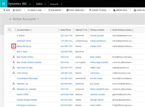 dynamics 365 reporting hierarchy.